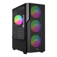 GAMEBOOSTER CRUX E650B 650W 80+ SİYAH USB 3.0 MESH 4*RAINBOW FANLI MİD-T,E-ATX GAMING KASA